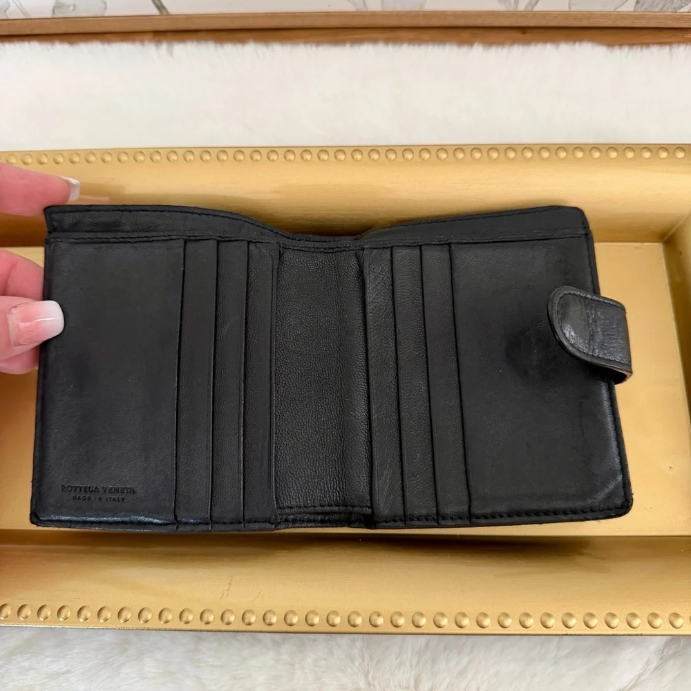 Bottega Veneta Black Intrecciato Leather Wallet - Picture 4 of 16